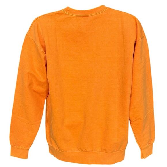 NWT OnlyNY Light Orange Oversized Pullover Crew Neck Cotton Sweatshirt Size M - Picture 3 of 8